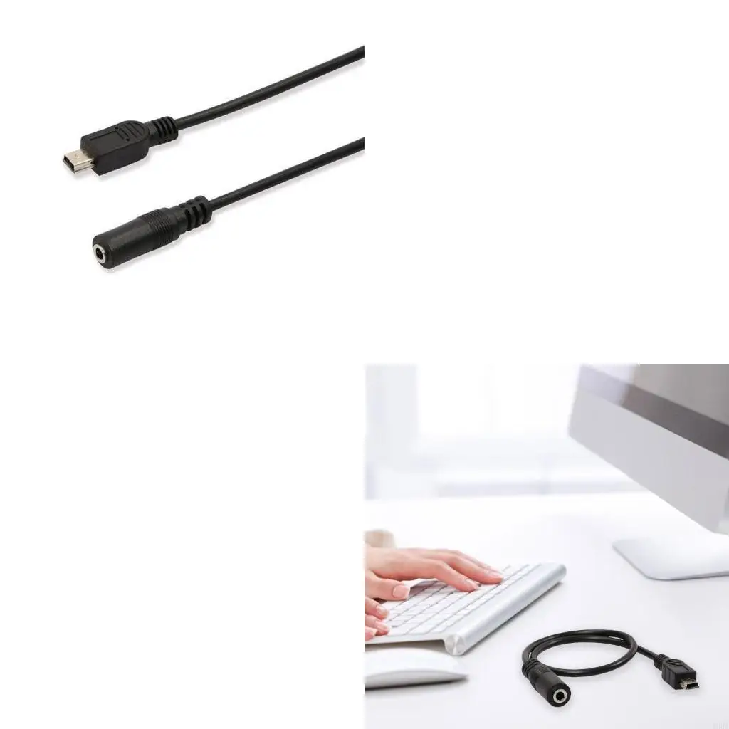 193A Mini USB To Female 3.5mm Auditory Connection Cable For External Microphone Cord