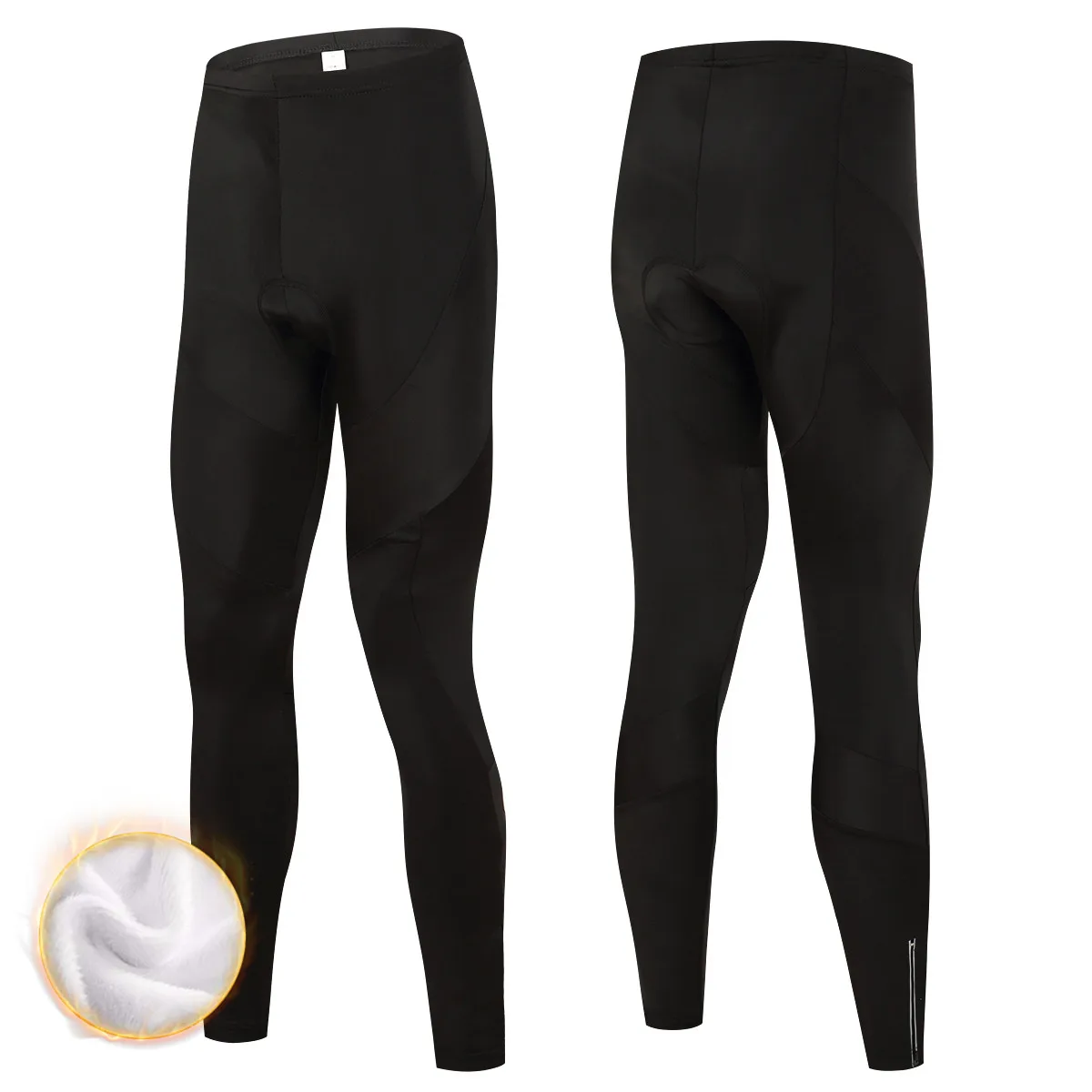 Pantalon de Cyclisme Thermique Noir Rembourré Gel Coolmax 19D, Long, Chaud, Sourire, VTT, Vélo, Course, Hiver