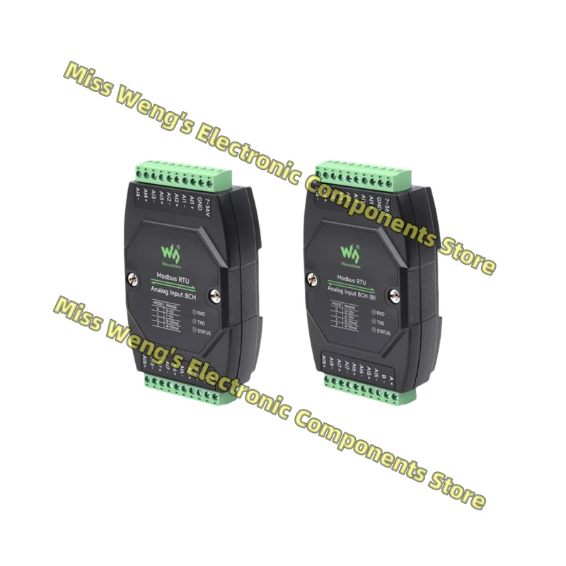Industrial grade 8-channel analog acquisition module voltage and current RS485 Modbus RTU protocol Modbus , RTU Analog Input 8CH