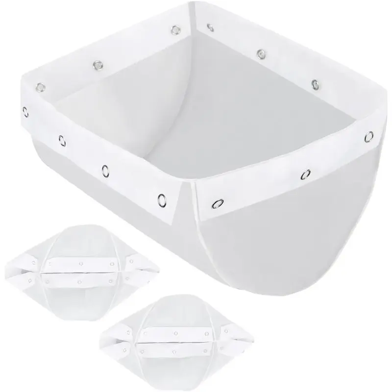 ABUI-2 Pack Heavy-Duty Deep Fryer Oil Filter Bags, Reusable Oil Strainer With Snap Closure For Commercial & Home Kitchens