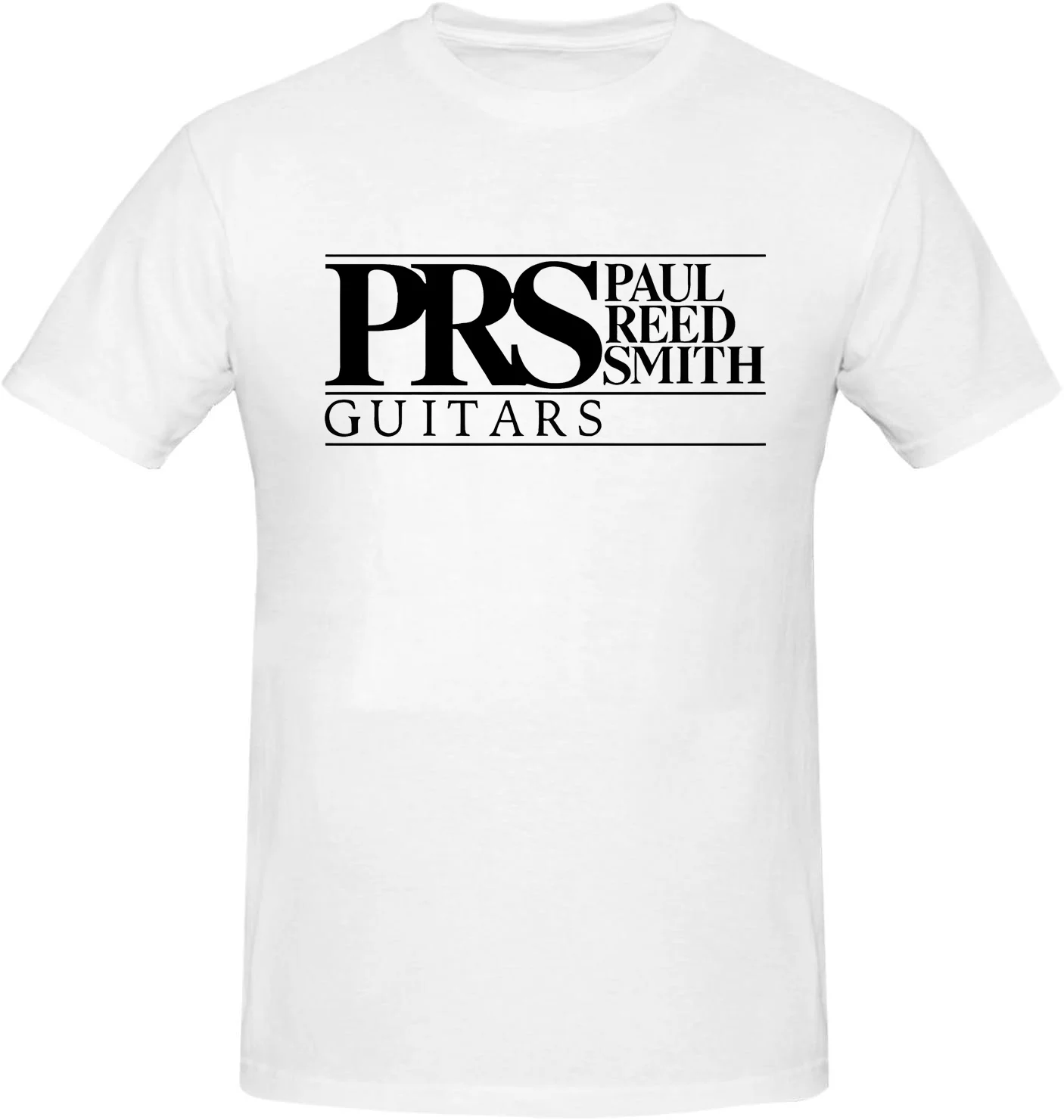 adver New PRS Guitars Logo Shirt Black White Tshirt Men's Black