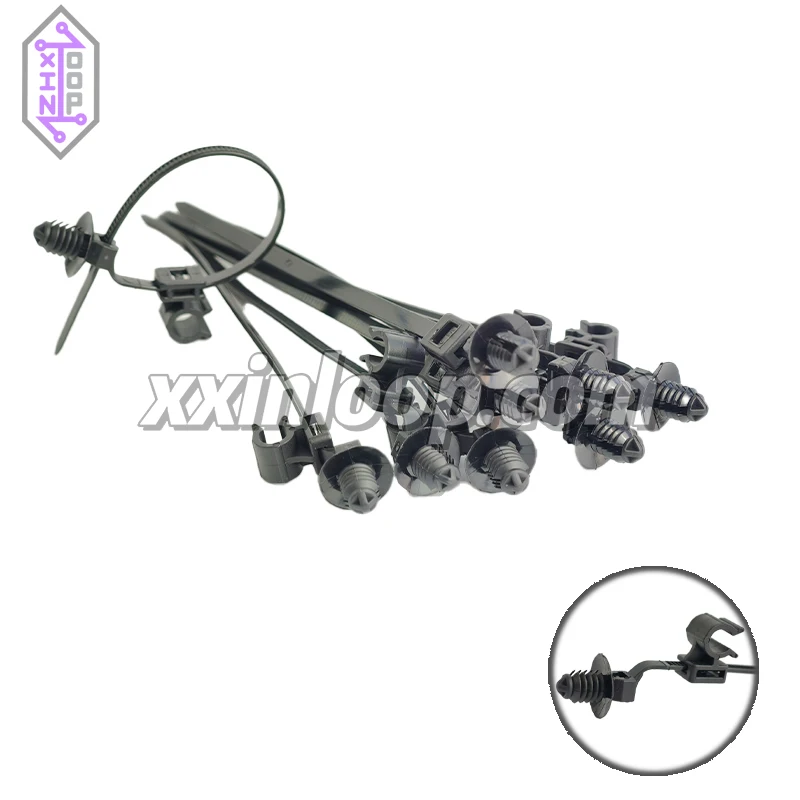 156‐01319 PA66HS PA66HIRHS Зажим для труб Кабельная стяжка 2-х предметный крепежный ремень для жгута проводов труб и зажима для прокладки труб и стяжки