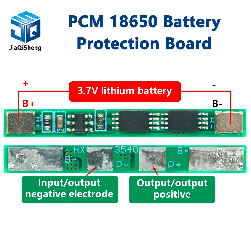 10PCS 1S 3.7V 4A li-ion BMS PCM 18650 Battery Protection Board PCB for 18650 lithium ion li Battery Double MOS