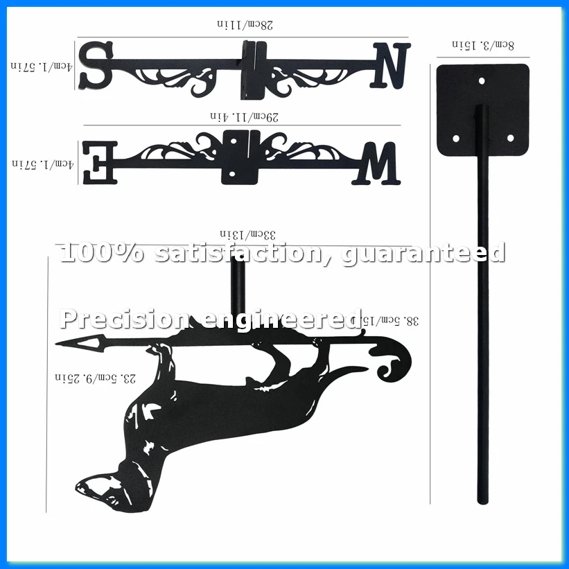 

Metal Animal Weather Vane Standing Decor Roof Weather Vane Garden Yard Decoration for Outdoor Farm Yard-A23R
