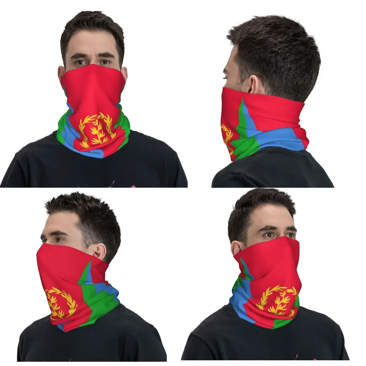 Eritrea Flag Banner Bandana Neck Gaiter Printed Wrap Scarf Warm Headband Outdoor Sports For Men Women Adult Winter