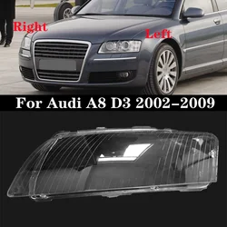 For Audi A8 D3 2002 2003 2004 2005 2006 2007 2008 2009 Front Headlamp Plexiglass Headlights Shell Cover Transparent Lampshades
