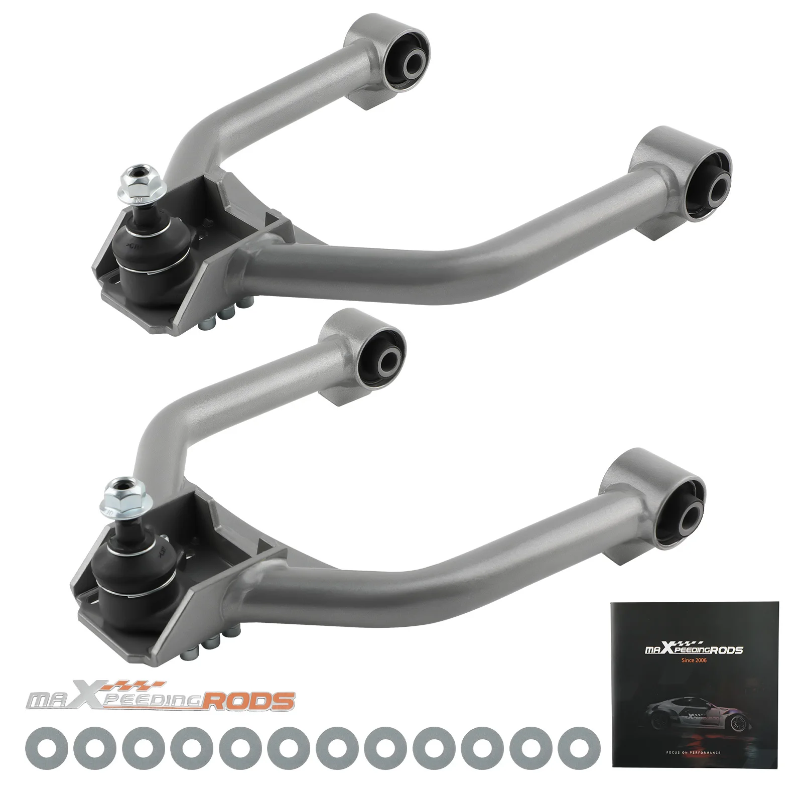 2x Adjustable Front Upper Camber Control Arms Kit For Dodge Challenger Charger Magnum RWD For Chrysler 300 2005-2023