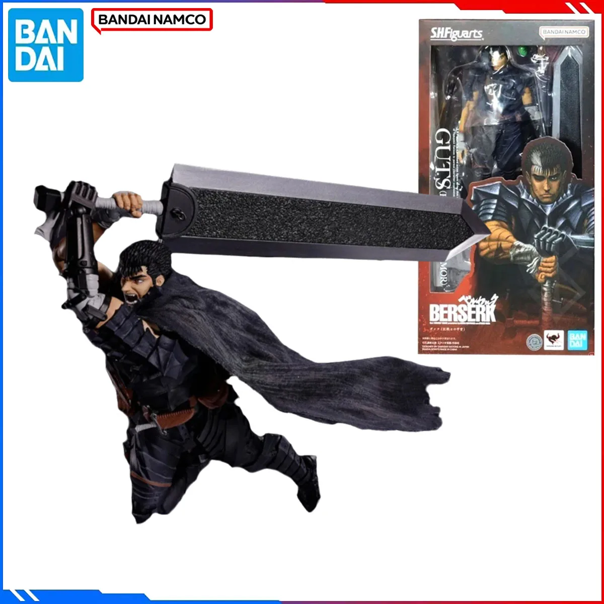 Genuino Bandai Original Berserk Anime figura modelo Kits SHF figura Guts Berserker armadura colección de acción modelo juguetes regalo