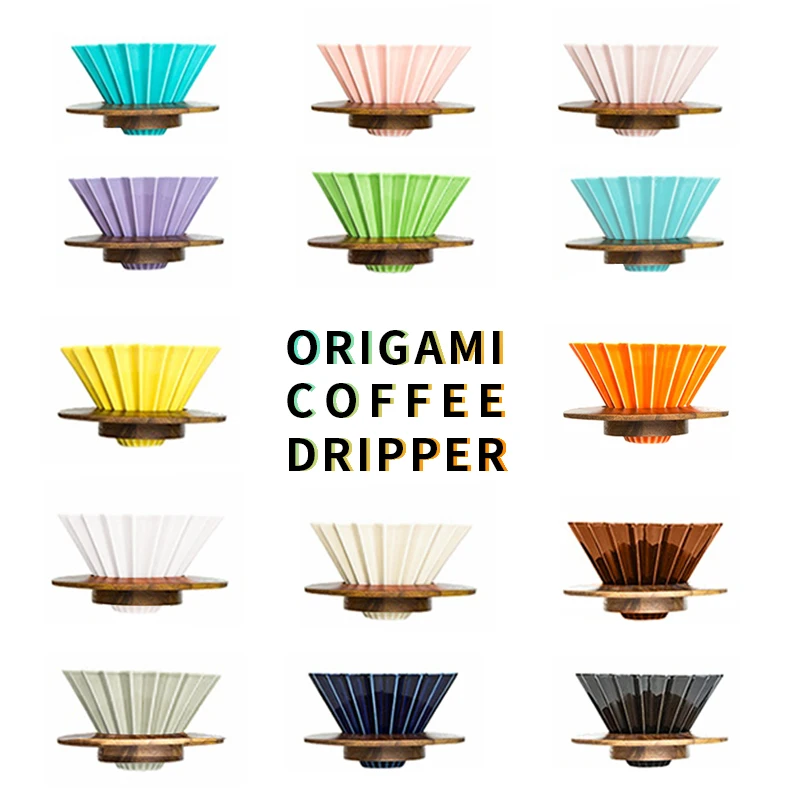 1-2 Cups Origami Ceramic Coffee Dripper Pour over dripper Coffee Ceramic Cup Made in Japan Elegant & Modern Pour Over