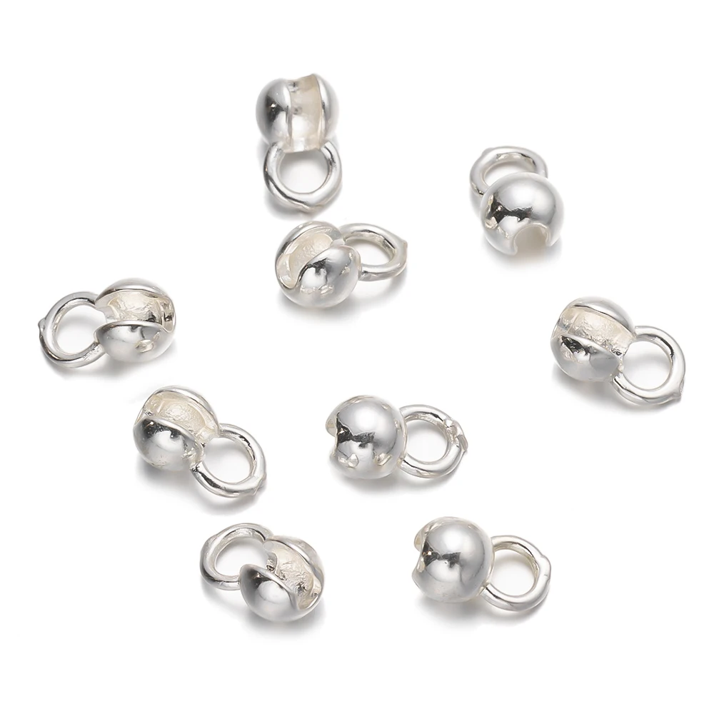 10/20Pcs 18K Gold Clam Shell Bead Tip Ball Chain Crimp End Bead Connector Accessories For DIY Necklace Bracelets Jewelry Making