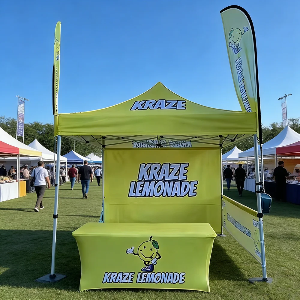 CustomizableHeavy Duty Commercial Canopy Tent 10x10 Custom Branded Pop up Trade Show Exhibition Booth Outdoor Event Marketing Te