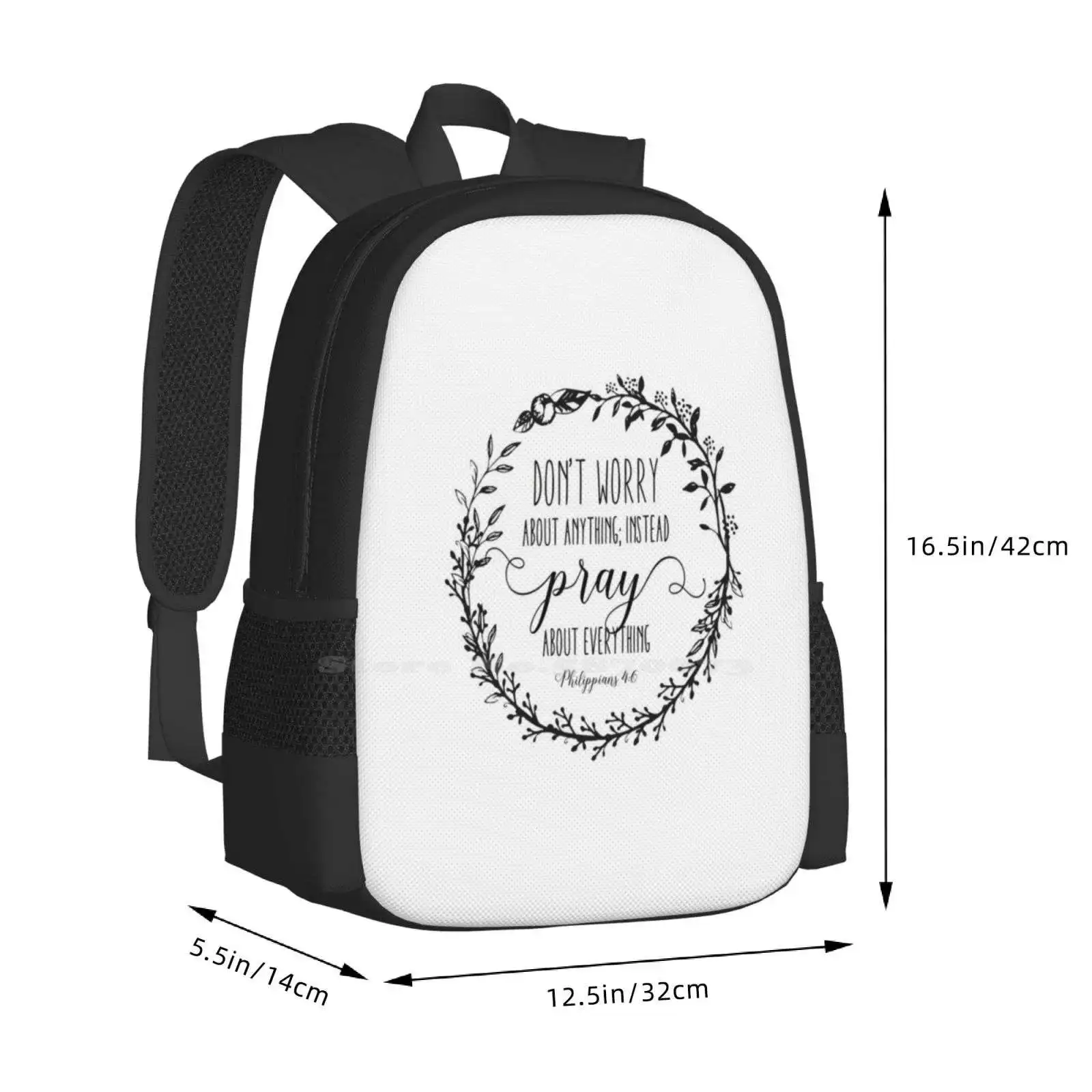 Mochila cristiana de moda, bolsa de oración, citas de la Biblia, el cristiano, Dios, Jesús, amor, esperanza, confianza, Biblia, gran oferta