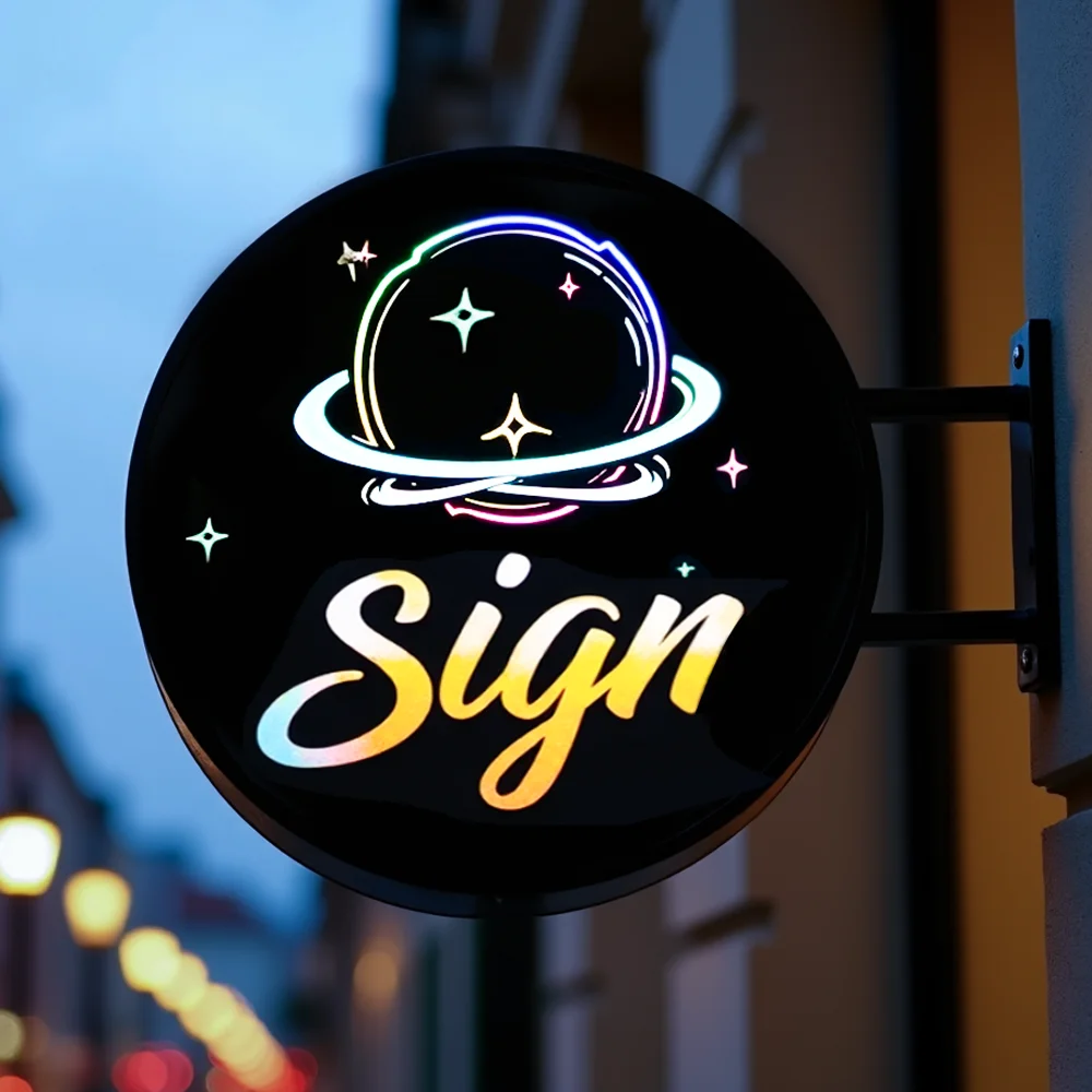 Custom Round Waterproof Acrylic LED Light Box Outdoor Business Sign Double Sided Backlit Advertising Display