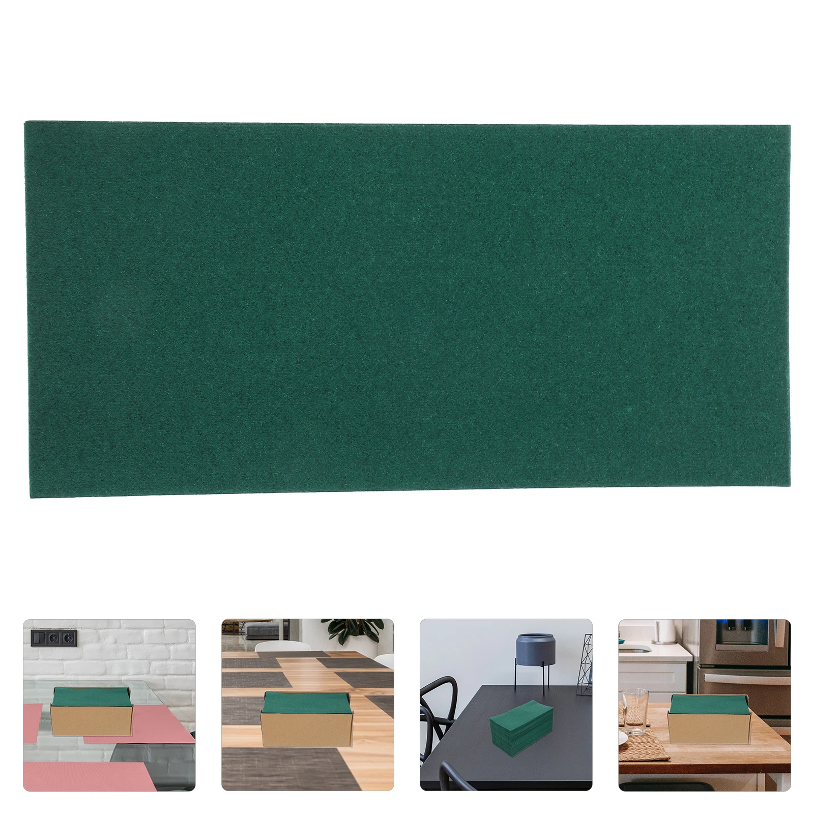 

50 Pcs Dust-free Paper Box Elegant Green Napkins Wedding Disposable Dinner Dark Graduation