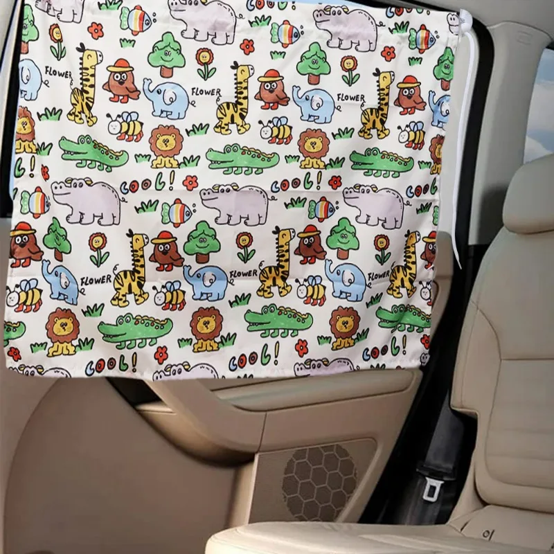 Car Sunshade Child Curtain Car Side Window Sucked Cup Fixing High-quality Polyester Sunshades Children's Sun Blocking Curtains