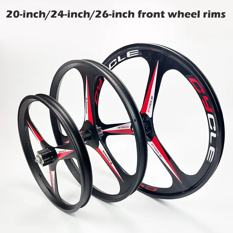 

Three-in-one wheel for mountain bikes and electric bikes, front wheel hub, 20-inch, 24-inch, 26-inch, magnesium alloy integrated