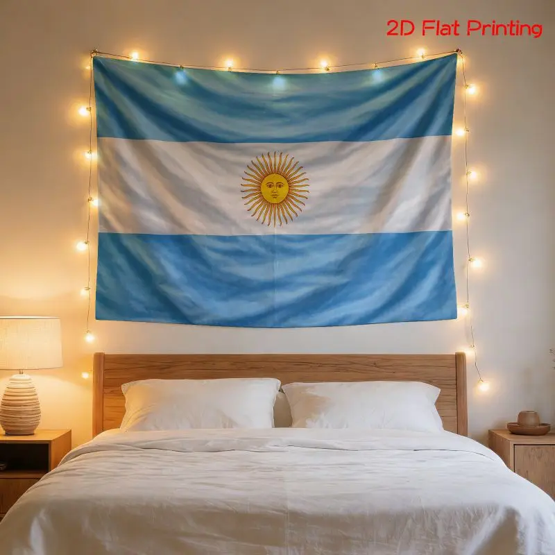 VIKAMA Argentina Flag Sun Wide Tapestry Hanging for Living Room Wall Art Cozy Aesthetic Warm Unique Home Decor