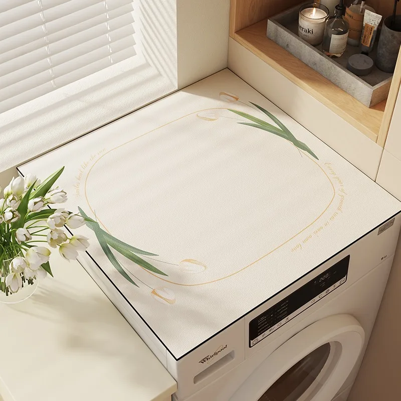 Roller washing machine dust cover cover pad household diatom mud refrigerator cover cloth