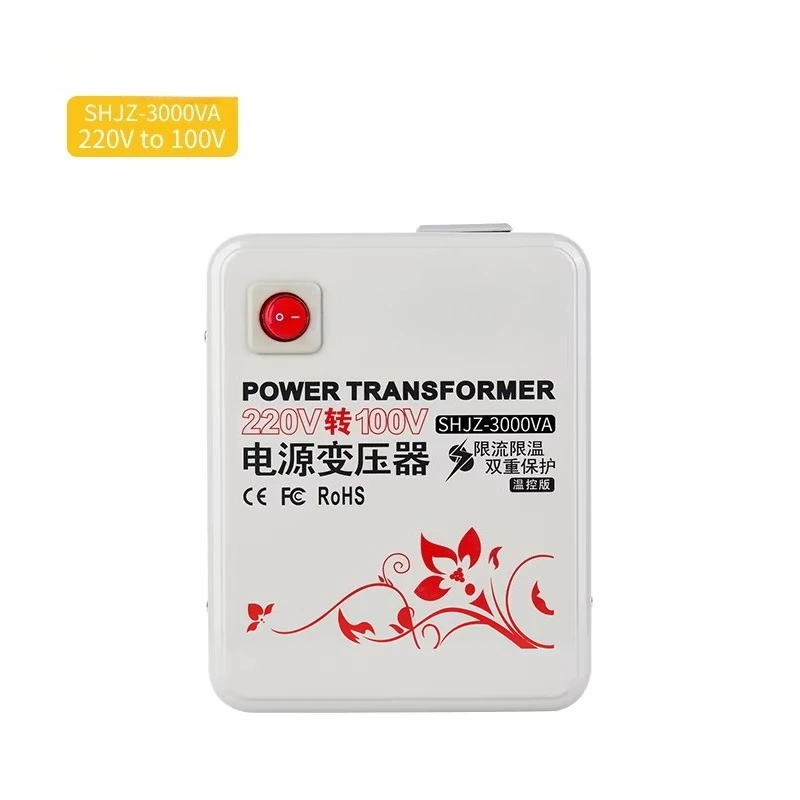 3000W Single Phase Auto-Transformer Power Converter 220/100V 100Hz 60Hz Toroidal Step 3000VA 3KW 220/100V