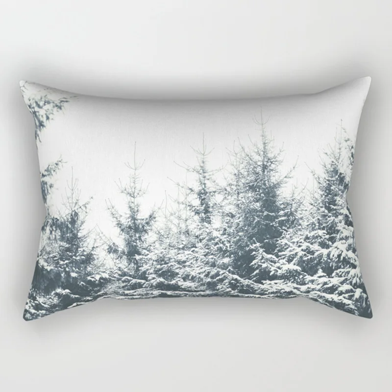 Beauty Different Color  Forest Pattern  Pillow Covers Short Plush Rectangle Thick Pillow Case Covers Size 50cm By 30cm