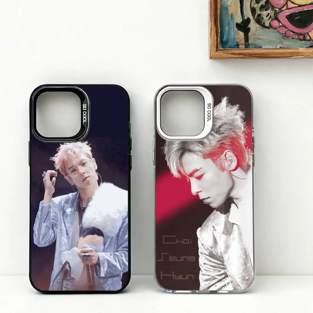 T.O.P Choi Seung Hyun Fashion Phone Case For iPhone 17,16,15,14,13,12,11 Plus,Pro Max,XS,Colorful Silver Phone case Funda Cover