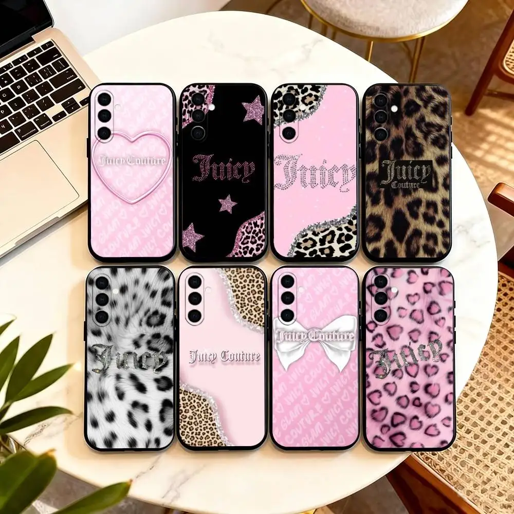 

Juicy Couture Pink A-Art Phone Case For Samsung Galaxy A73,A72,A71,A70,A53,A52,A51,Others Soft Black Cover
