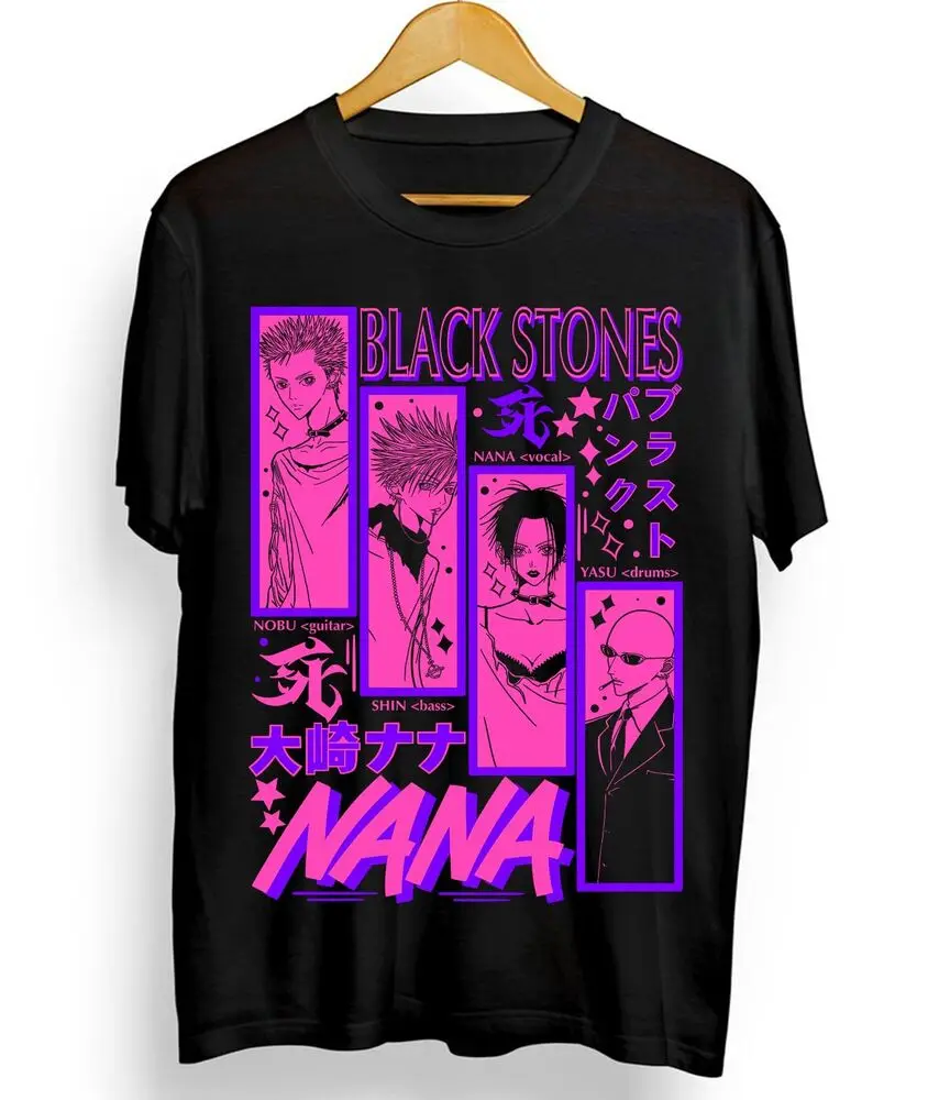 Nana Osaki T-Shirt Black Stones Girl Kawaii Manga Anime Graphic Shirt All Size