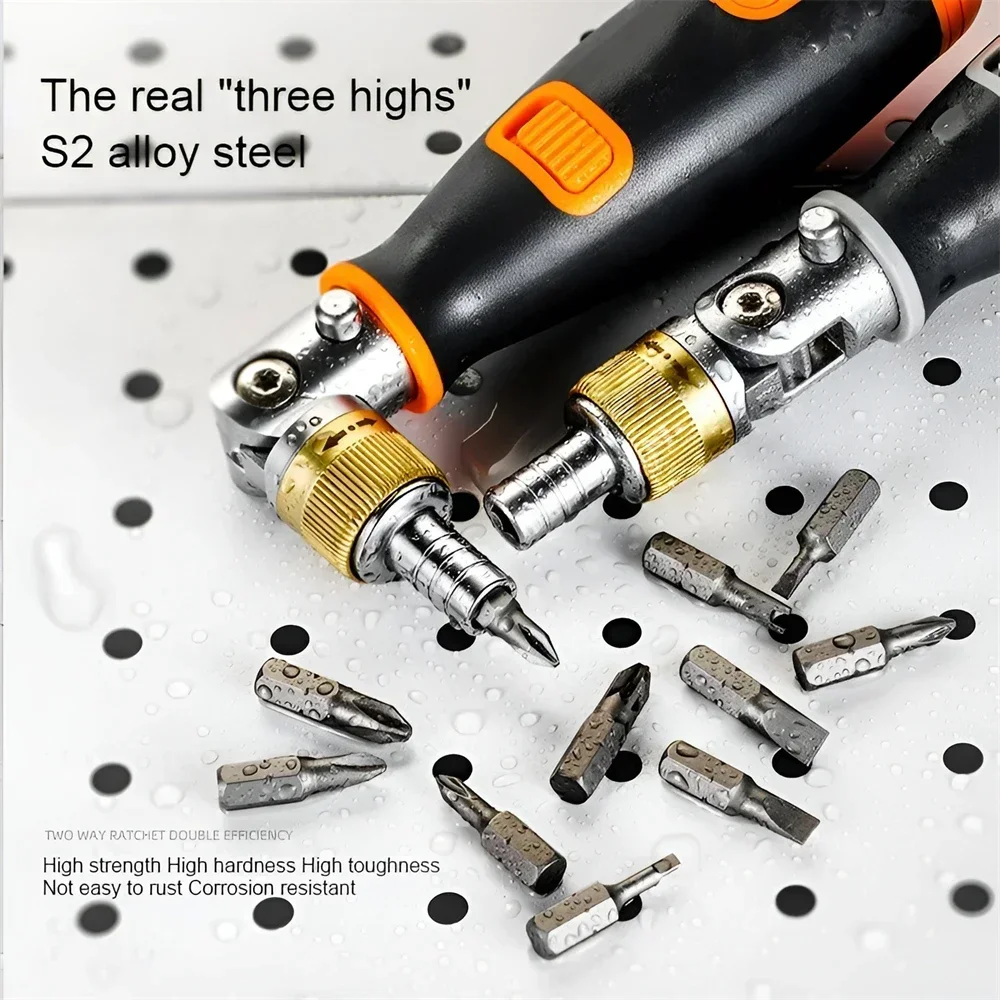 Ratchet Screwdriver Set 10 In 1 Multi-Angle Screwdriver Professional Portable Hardware Hand Tools  Ratchet Screwdriver