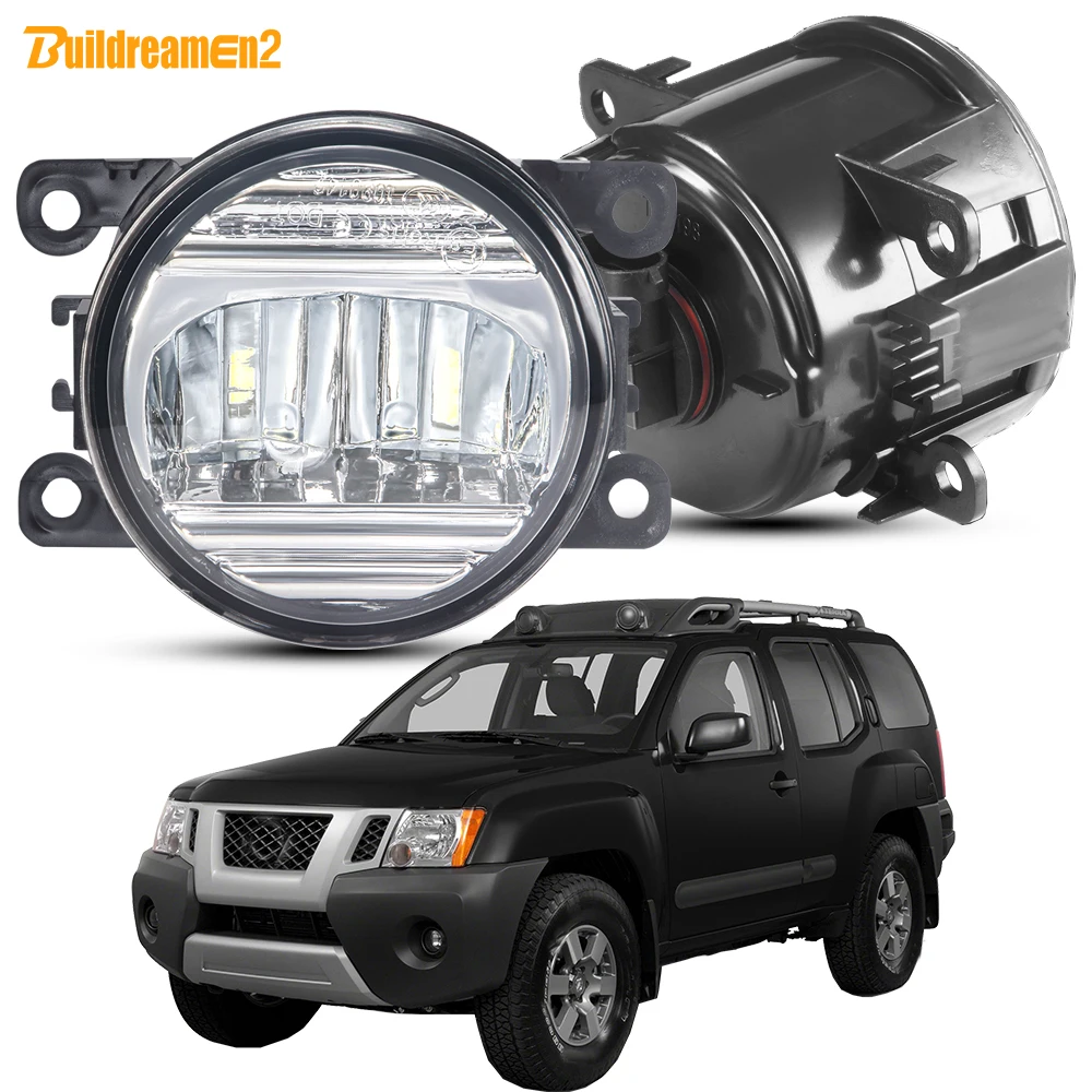 

2 Pieces 30W Car External Fog Light Assembly H11 Front Bumper LED Fog Daytime Running Lamp DRL For Nissan Xterra N50 2005-2015