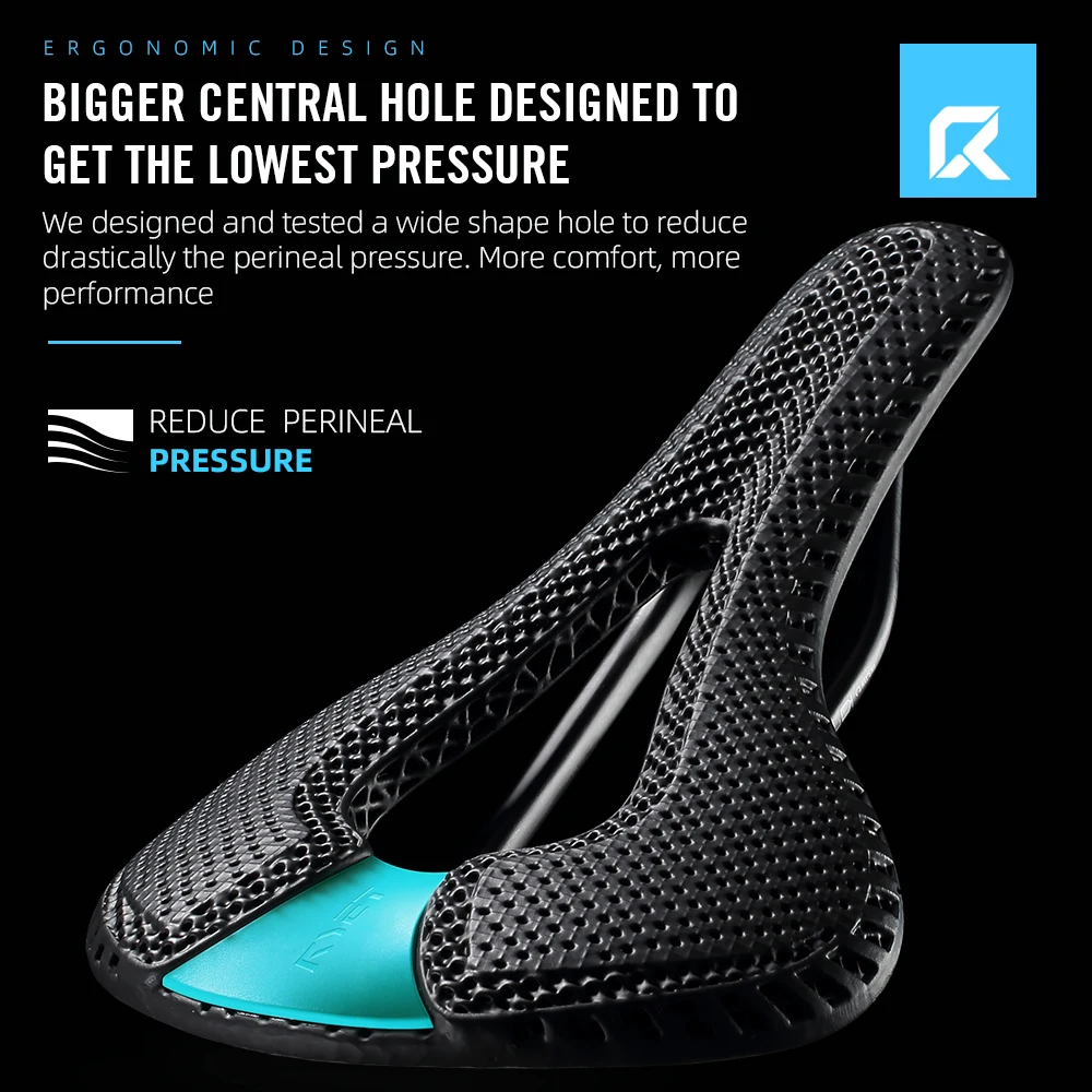 RYET ثلاثية الأبعاد مطبوعة الكربون دراجة السرج 168 جرام 255*143 مللي متر 255*150 مللي متر الكربون القضبان 7x9 مللي متر ل الجبلية الحصى الطريق مقعد الدراجة الدراجات أجزاء