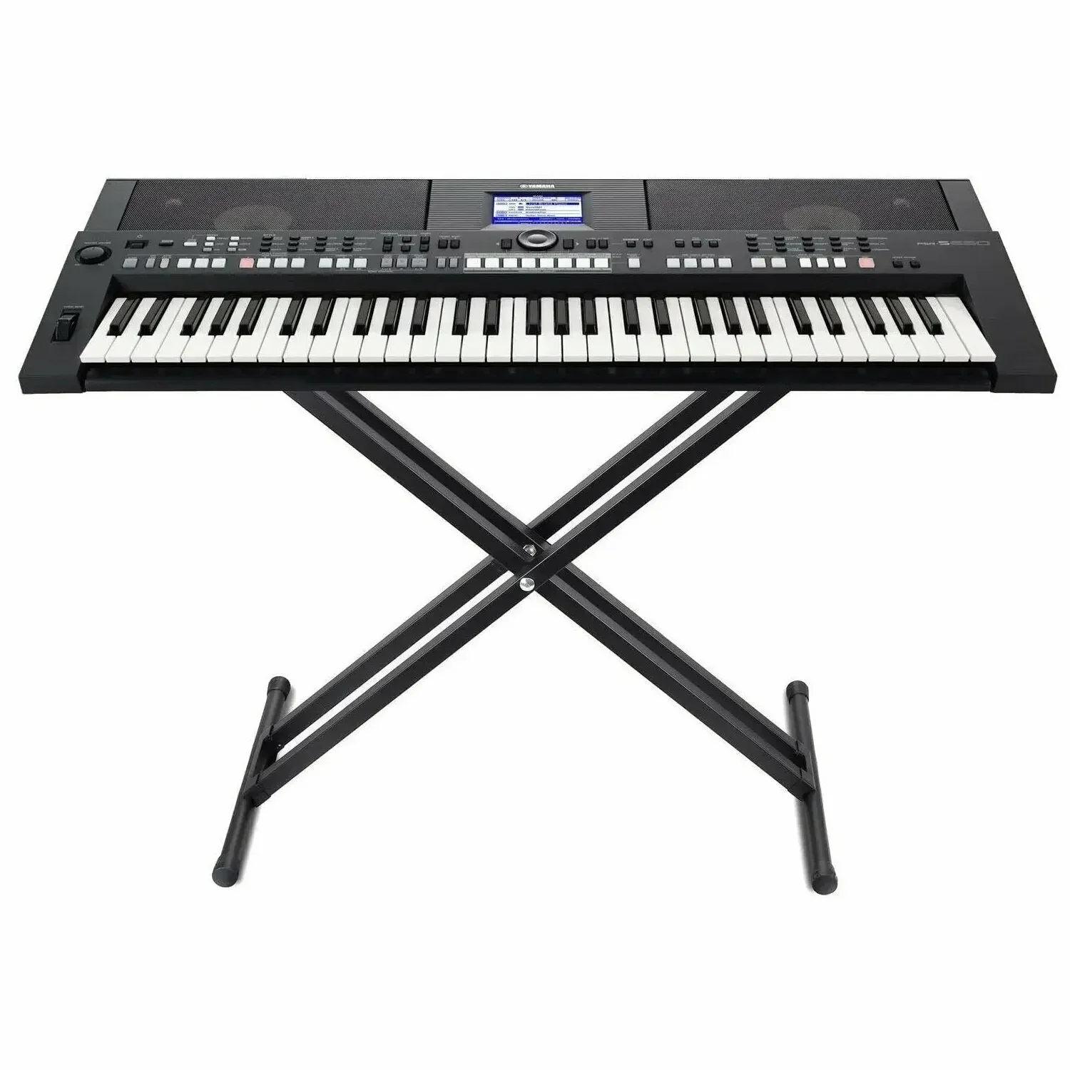 Electronic Piano Keyboard X-Type Universal Stand Double-Braced Folding Stool Seat Chair Bench with Locking Straps Adjustable - 3
