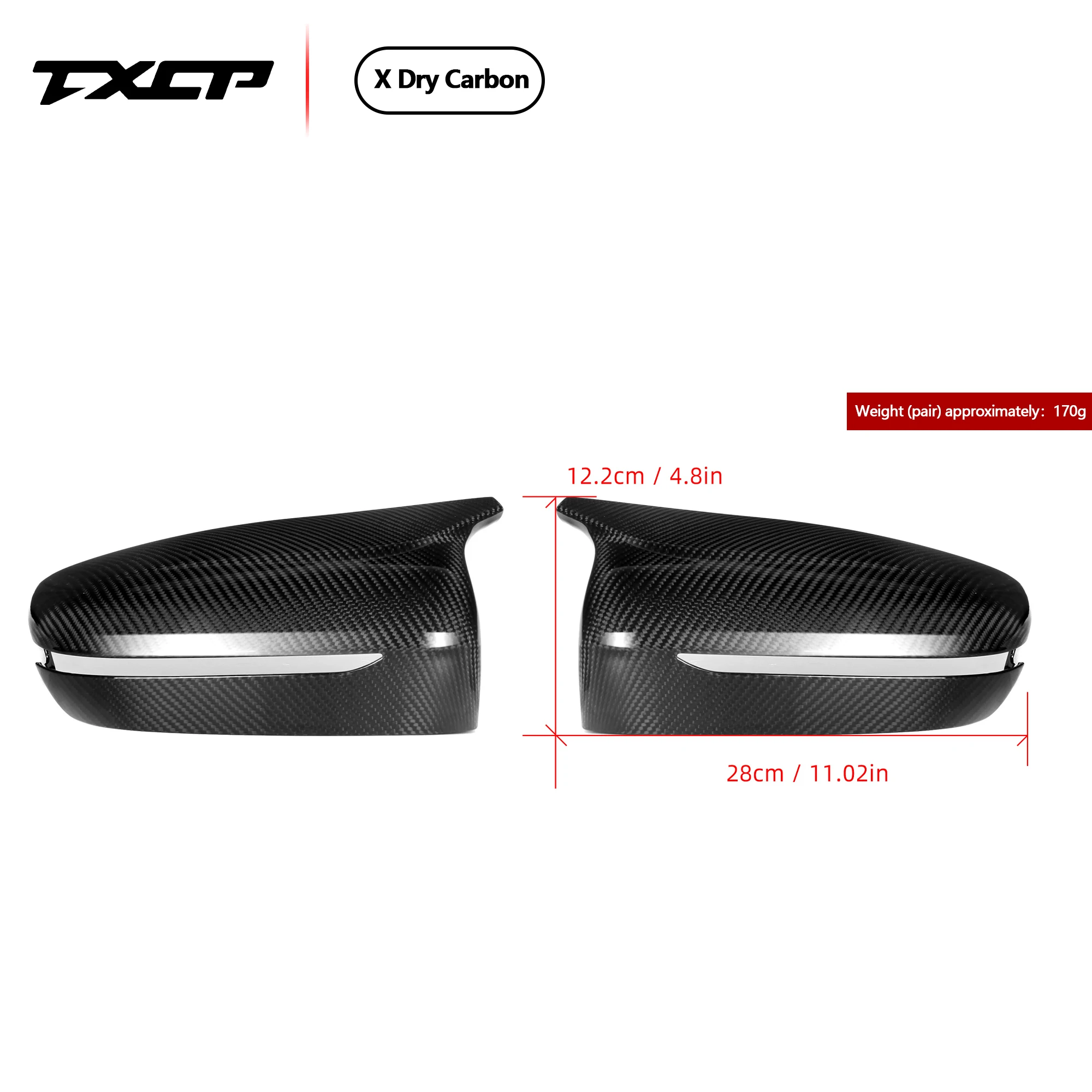 Side mirror cover for car fit for BM F90 M5series carbon fiber mirror cover