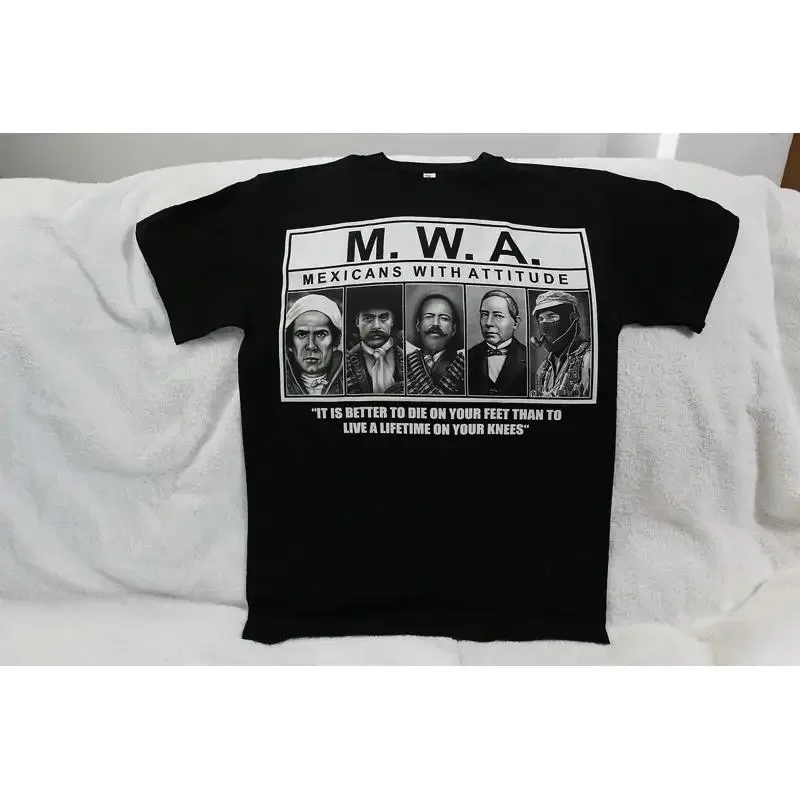 Camiseta Mexicanos con Attitude Mwa Morelos Zapata Villa Juarez Marcos México