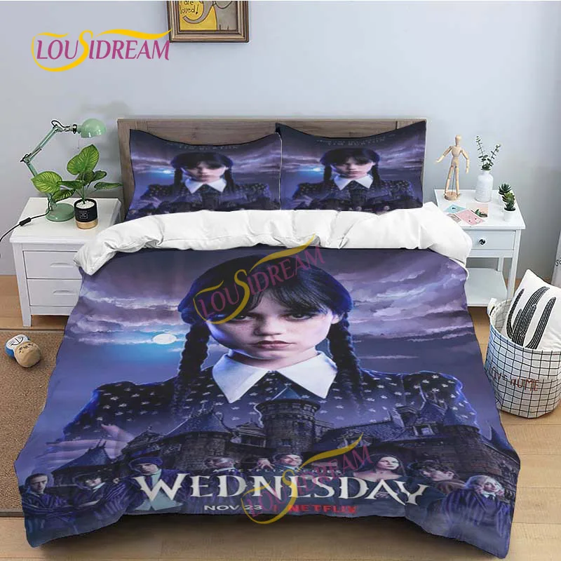 American TV series Wednesday Addams actress Jenna Ortega bedding set Jenna Ortega family pillowcase bedroom decoration gift