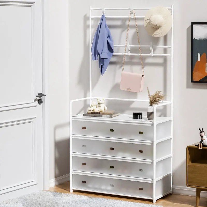 Living Room Door Entrance Coat Shoe Storage Stand Towel Hanger Shoe Cabinet Rack Corner Stand Organizer Shelf