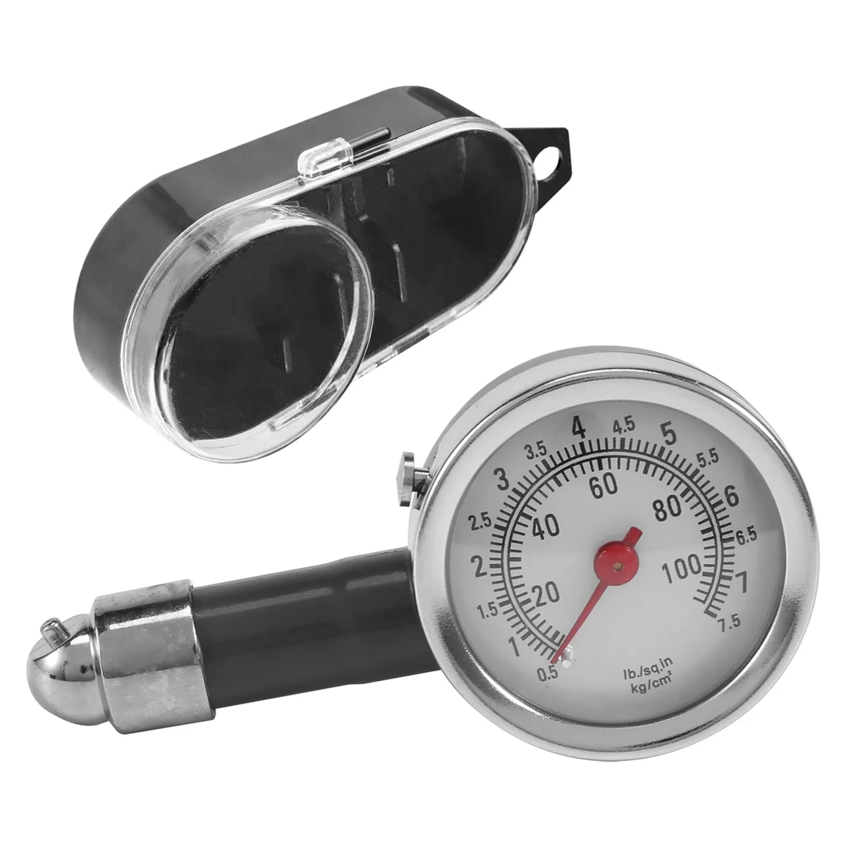 Small Tire Pressure Gauge 10-100PSI, Accurate Mechanical Zinc Alloy Air Gage for Motorcycles,Cars,SUV ATV