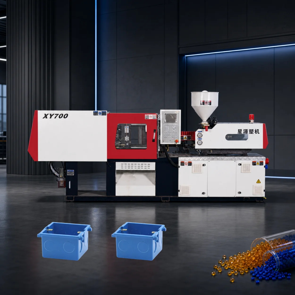PVC Electrical Box Making Machine 70 Ton Horizontal Injection Molding Machine Factory Supplier
