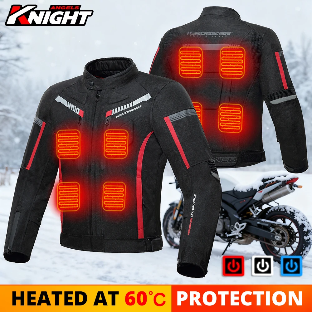 

Waterproof Motorcycle Jacket Cold-proof Motorbike Jacket Winter Warm Heated Men Motocross Riding Clothing CE Protective Gear