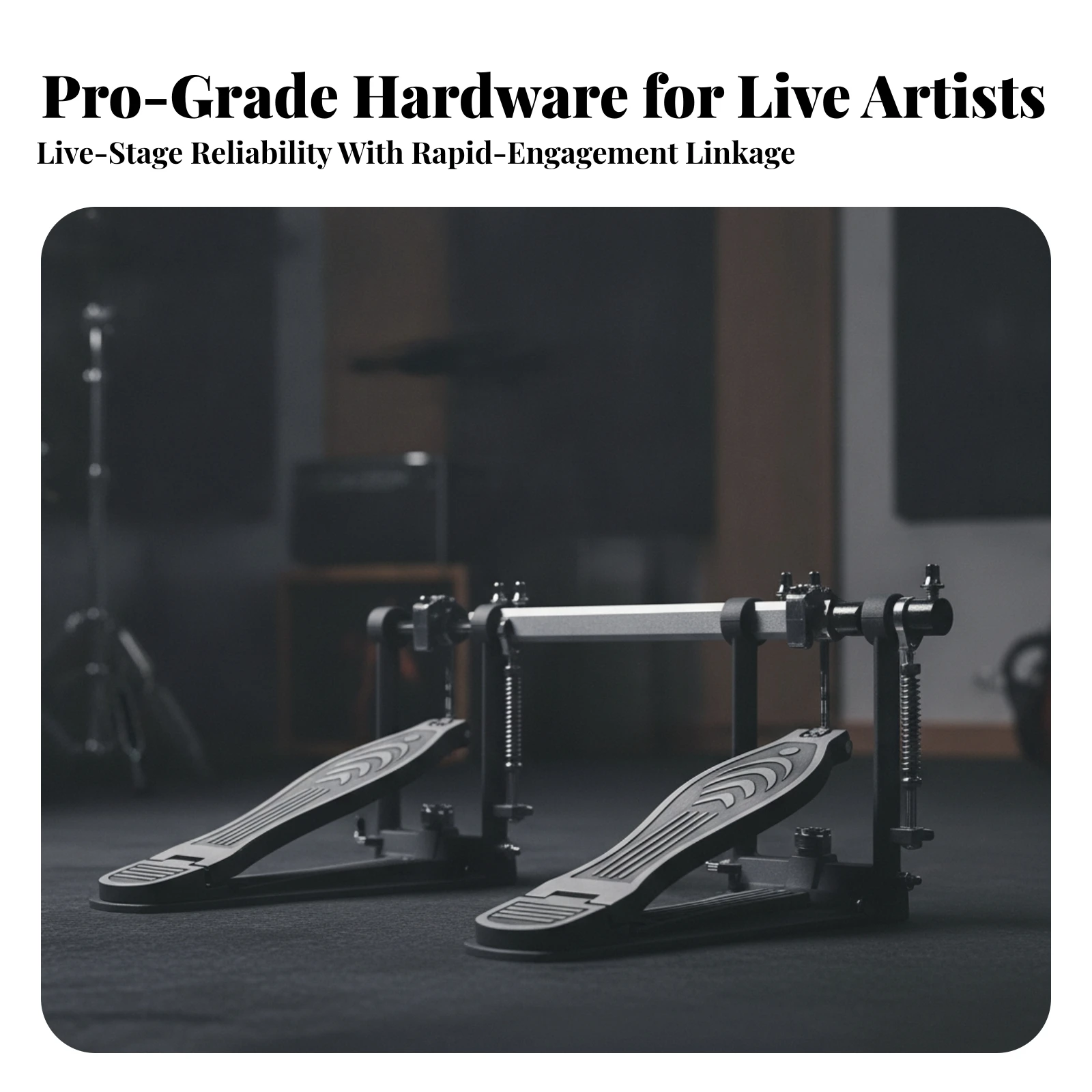 Double Bass Pedal Drive Shaft High Strength Double Pedal Linkage Rod Drive Shaft Rust Resistant Metal for Drummers, Rehearsal