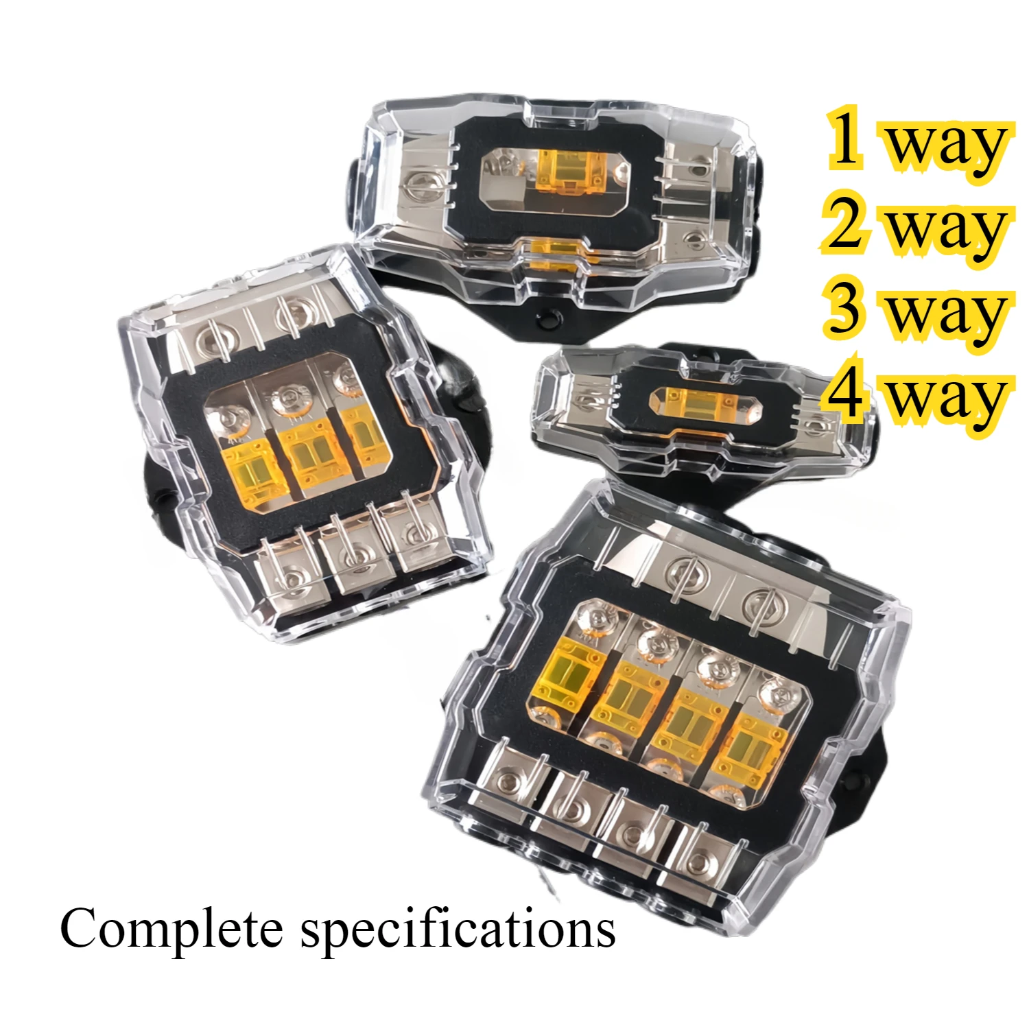 

24V 60A Factory Direct Car Audio Speaker Power Amplifier DSP Modified ANS Car Fork Bolt Fuse Holder and 0GA 4GA Busbar