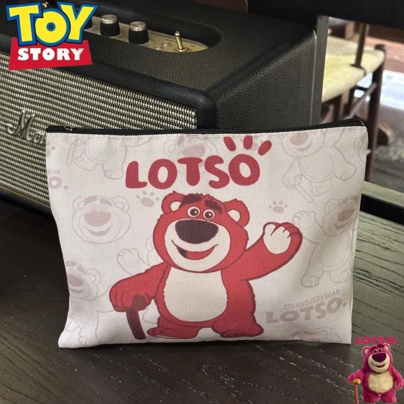

Мультфильм Дисней История игрушек Lotso милый креативный принт узор портативная модная холщовая косметичка большой емкости для выхода на улицу