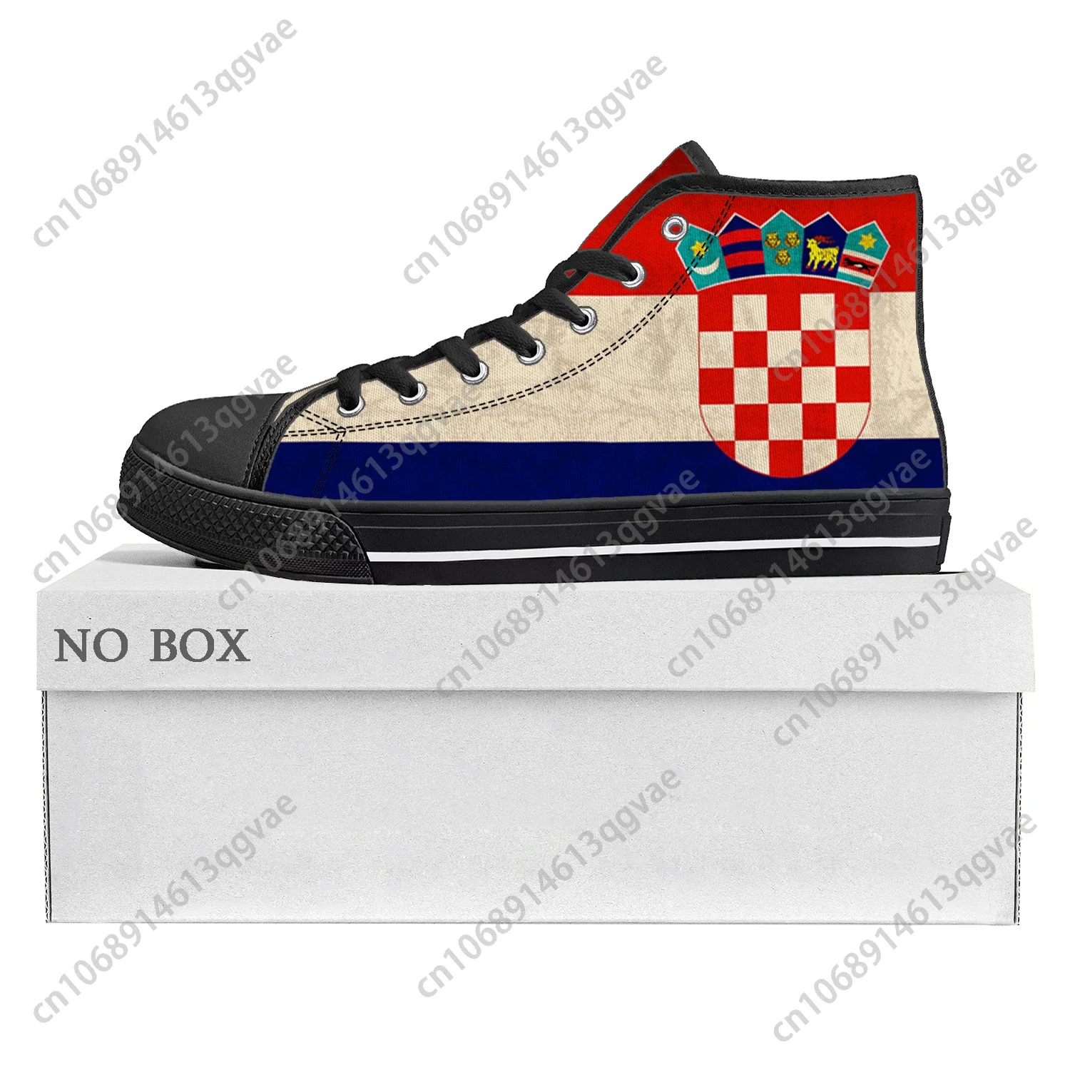 Croatian Flag High Top High Quality Sneakers Mens Womens Teenager Canvas Sneaker Croatia Casual Couple Shoes Custom Shoe