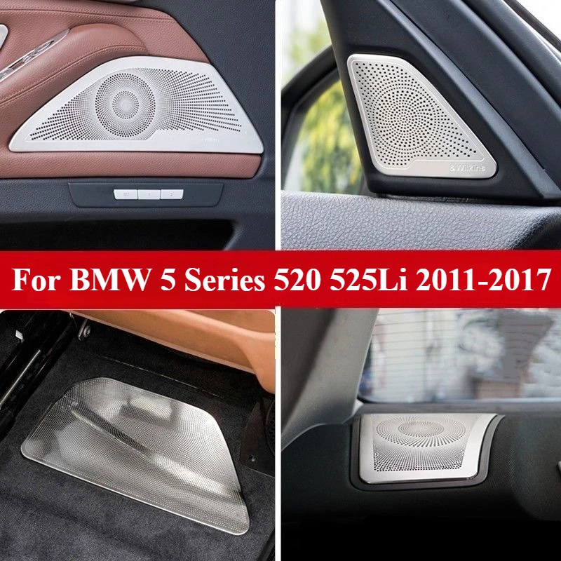 

1PCS for BMW 5 Series 520 525Li 2011-2017 Steel Car Door Audio Speaker Stereo Panel Trim Cover Car Accessories