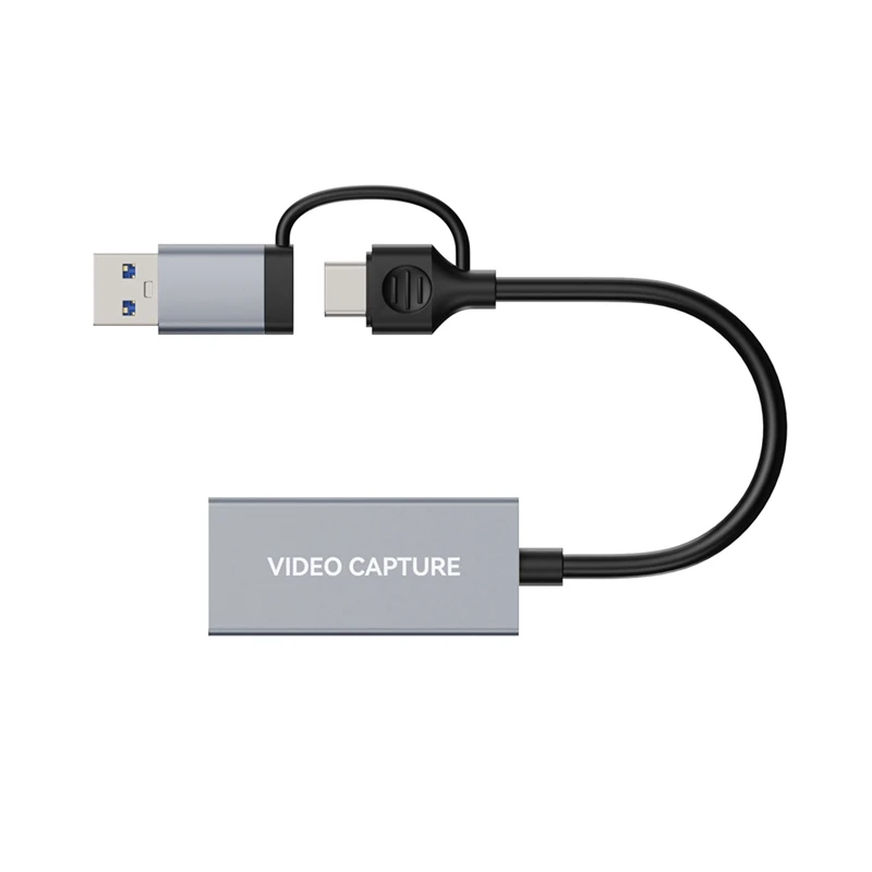 DT23 4K Video Capture Card, USB 3.0 HD Recording Box for Gaming Streaming, 1080P 60fps, Aluminum Alloy