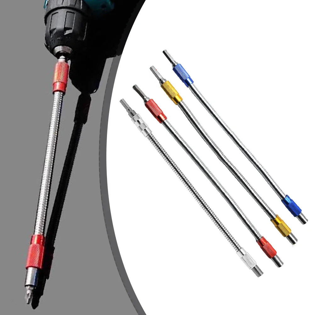 Flexible Drill Hose Drill Bit Extension 6.35mm Hex Size Electric Drills Compatible Hexagonal Head High Precision