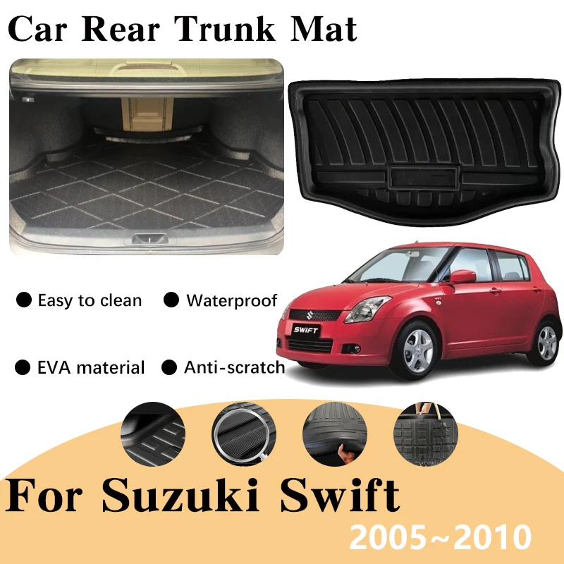 

For Suzuki Swift RS 2005~2010 2009 Car Rear Trunk Floor Mat Waterproof Boot Cargo EVA Trunk Carpet Storage Pads Auto Accessories