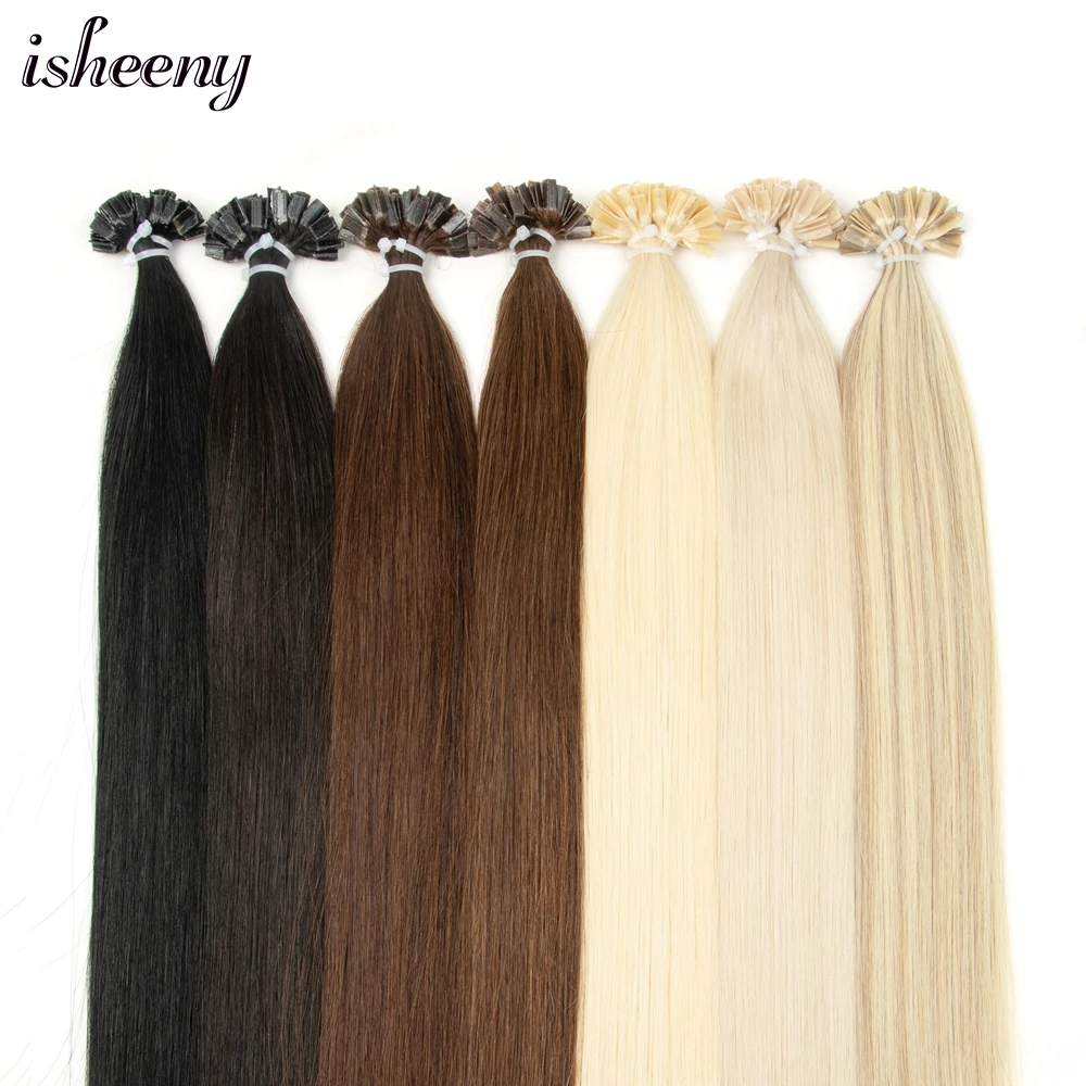 isheeny Fusion V Tip Hair Extensions Blonde Keratin Human Hair On Capsule 12