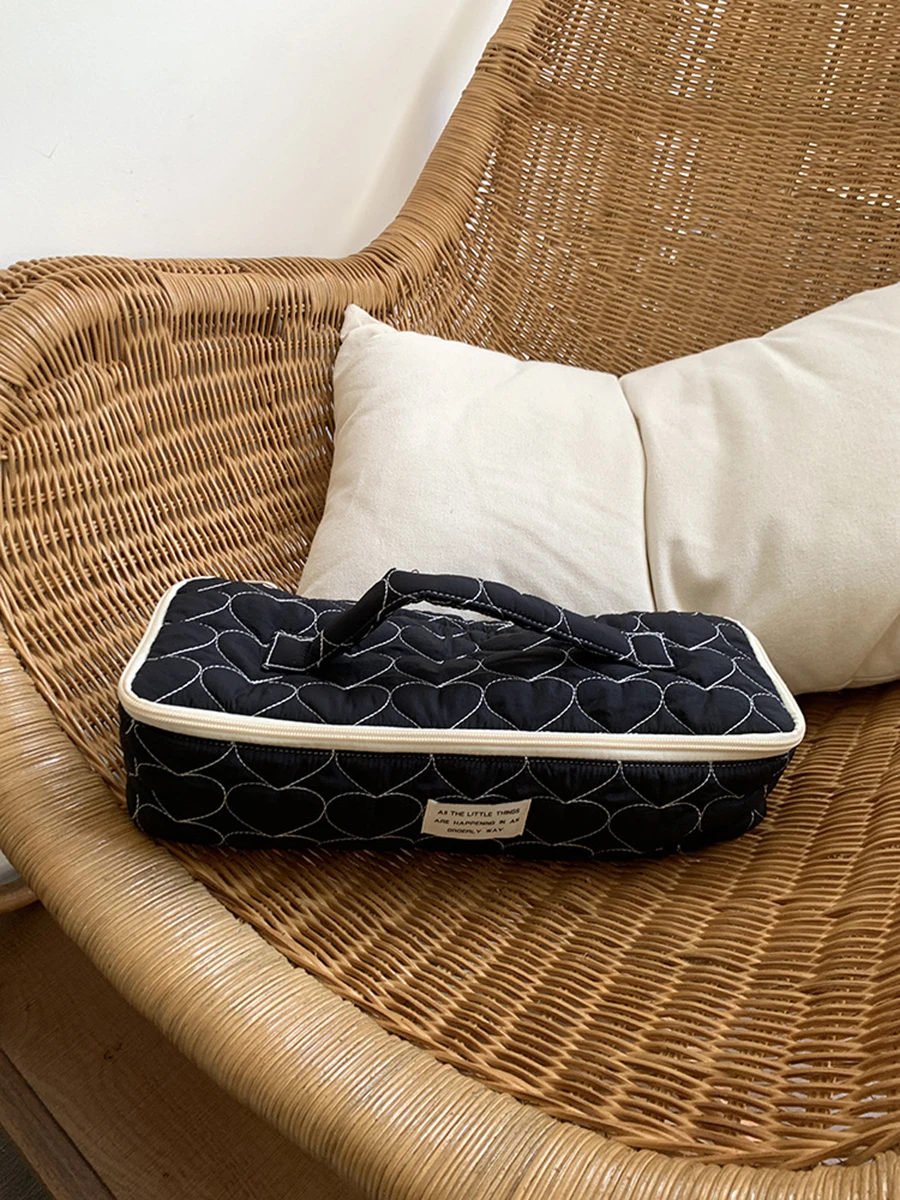 حقيبة تخزين مجفف الشعر ذات سعة كبيرة، حقيبة مستحضرات التجميل المحمولة للنساء، حقيبة مستحضرات تجميل، حقيبة أدوات الزينة، منظم السفر