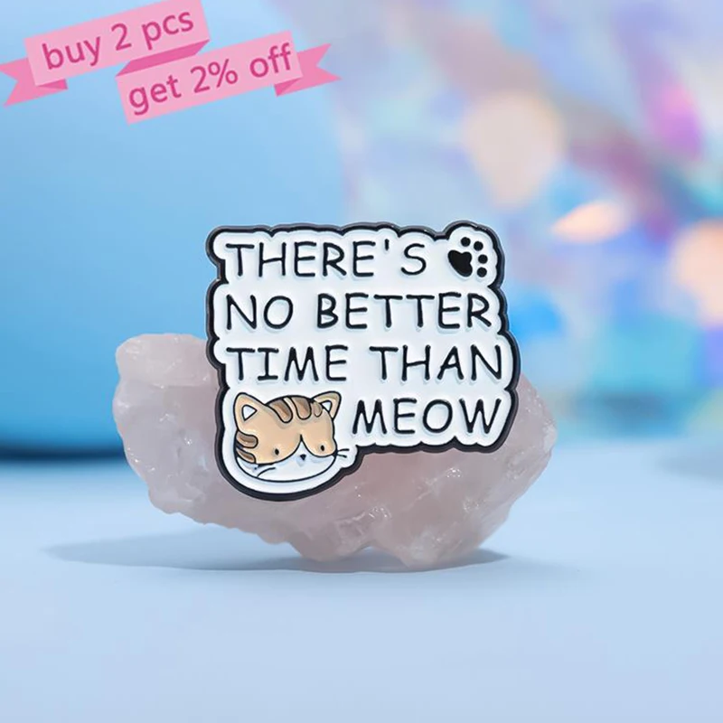 Cute Cheese Cat Enamel Pins Custom JUST A GIRL WHO LOVES CATS Brooches Lapel Badges Animal Jewelry Gift for Kids Friends