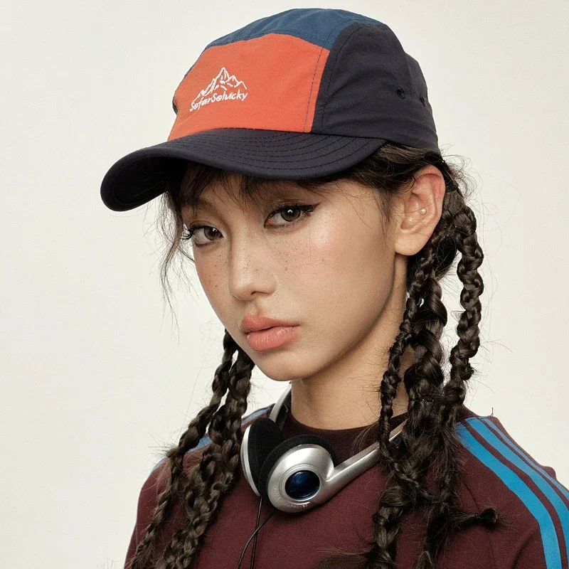 Y2K Retro Baseball Cap Mountain Peak Letter Embroidered Quick Dry Waterproof Snapback Hat for Outdoor Camping Hiking Travel
